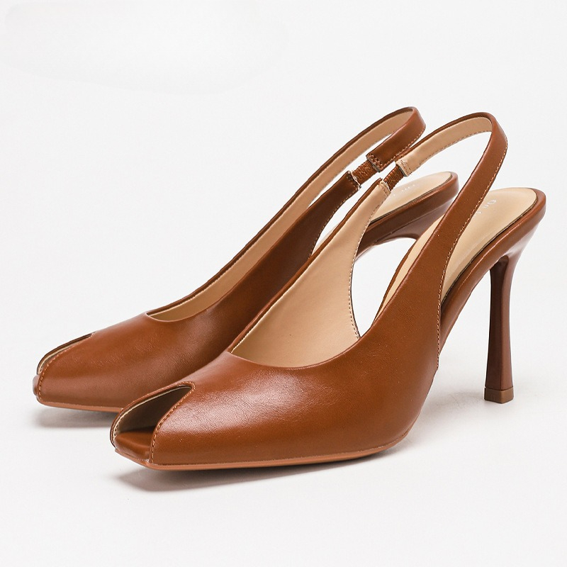 Sexy Slingback High Heels Wome - Casual Sandal Leather recension och pris