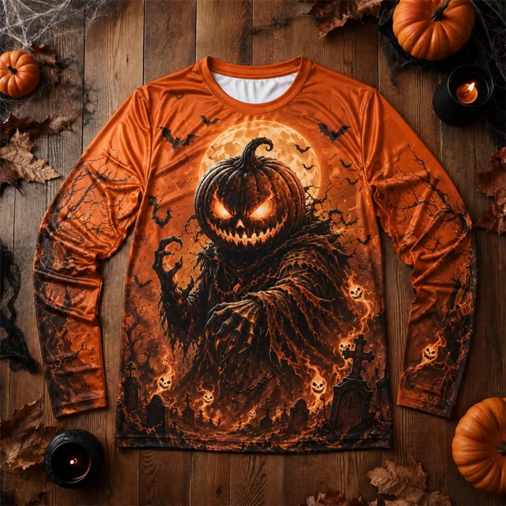 Halloween 3d Print Scary Pumpk - Tee Graphic Print recension och pris