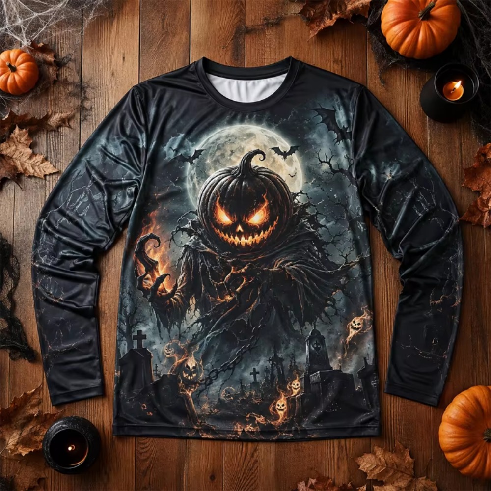 Halloween 3d Print Scary Pumpk - Tee Graphic Print recension och pris
