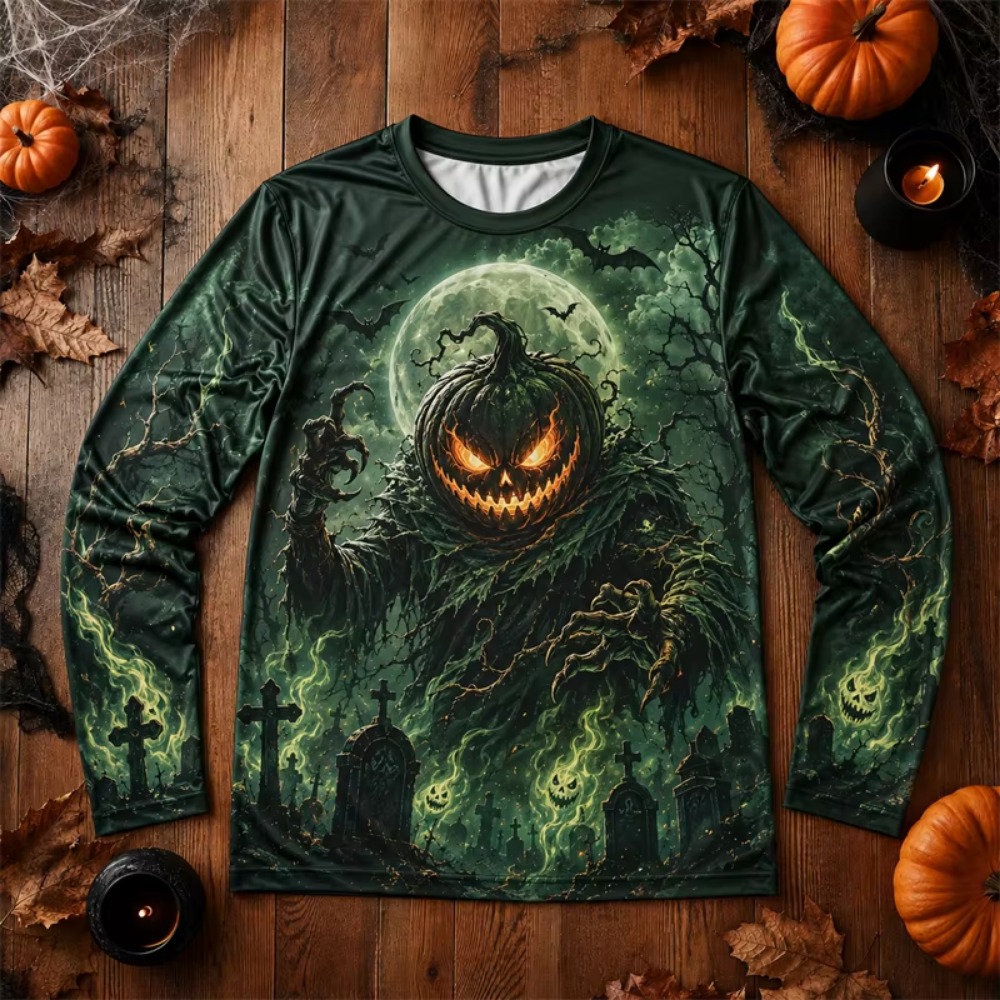 Halloween 3d Print Scary Pumpk - Tee Graphic Print recension och pris