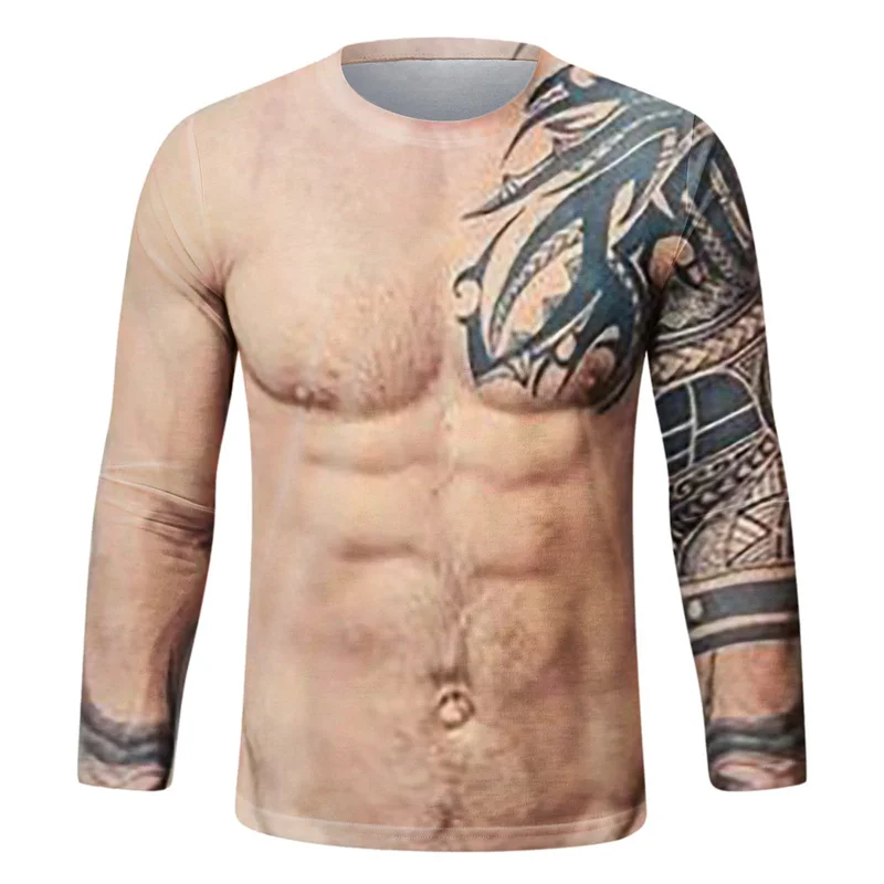 Funny Fake Muscle Graphic T Sh - Tee Graphic Print recension och pris