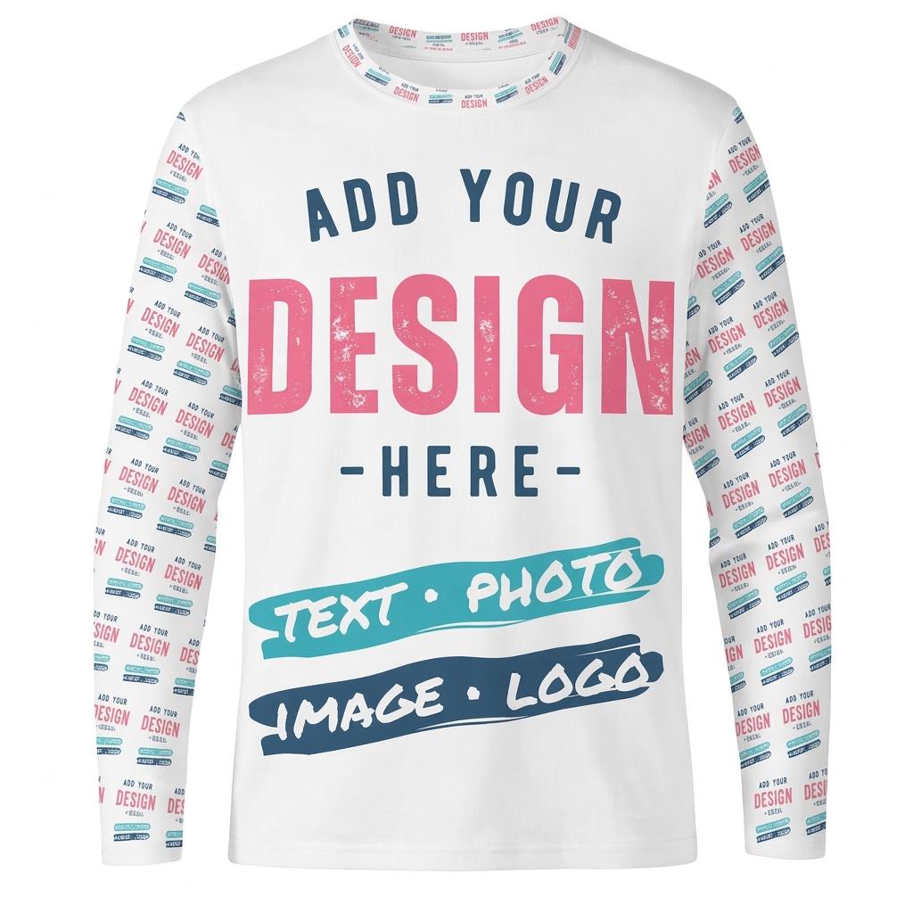 Custom Long Sleeve T Shirt All - Tee Graphic Print recension och pris